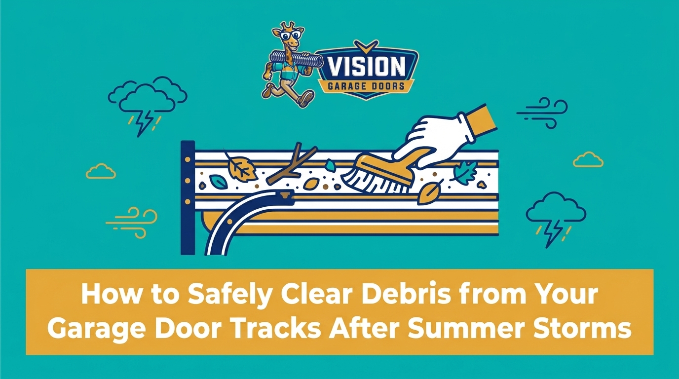 HVAC Blog 19 How to Safely Clear Debris from Your Garage Door Tracks After Summer Storms — featured image