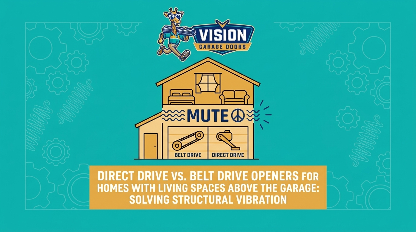 HVAC Blog 21 Direct Drive vs. Belt Drive Openers for Homes with Living Spaces Above the Garage: Solving Structural Vibration — featured image