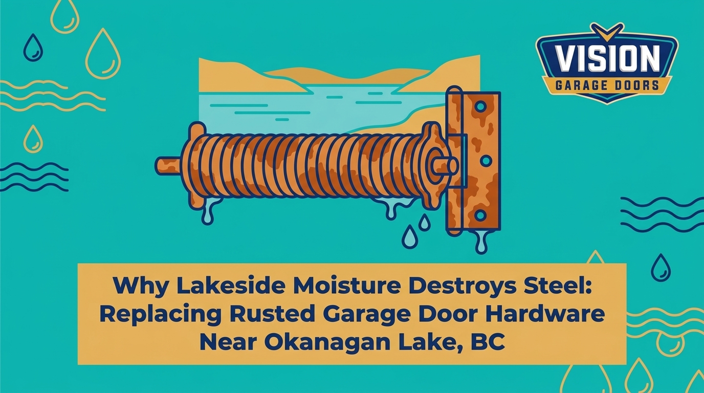 HVAC Blog 19 Why Lakeside Moisture Destroys Steel: Replacing Rusted Garage Door Hardware Near Okanagan Lake, BC — featured image